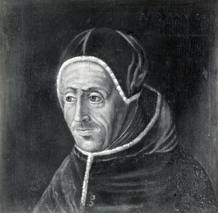 103832 Portret van Adriaan Florisz. Boeyens, geboren Utrecht 2 maart 1459, proost van de St.-Salvatorkerk, kanunnik van ...